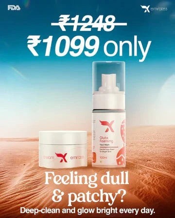 Gluta Glow Face Care Bundle - Face Cream & Foaming Face Wash Gluta Glow Face Care bundle with foaming face wash and whitening cream for deep cleansing and bright glowing skin