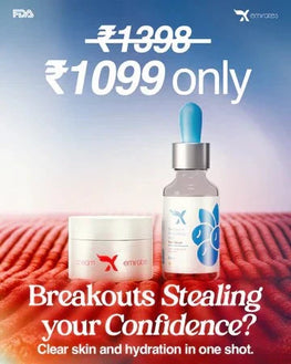 Xemirates Face Cream and Salicylic + Hyaluronic Acid Serum combo for clear, hydrated, and youthful skin at discounted price