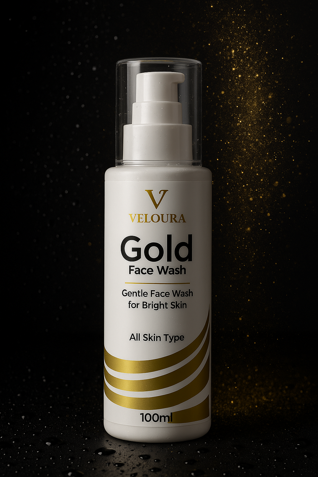 VELOURA GOLD FACEWASH Veloura Gold Foaming Face Wash 24K Gold Cleanser for Glowing Skin