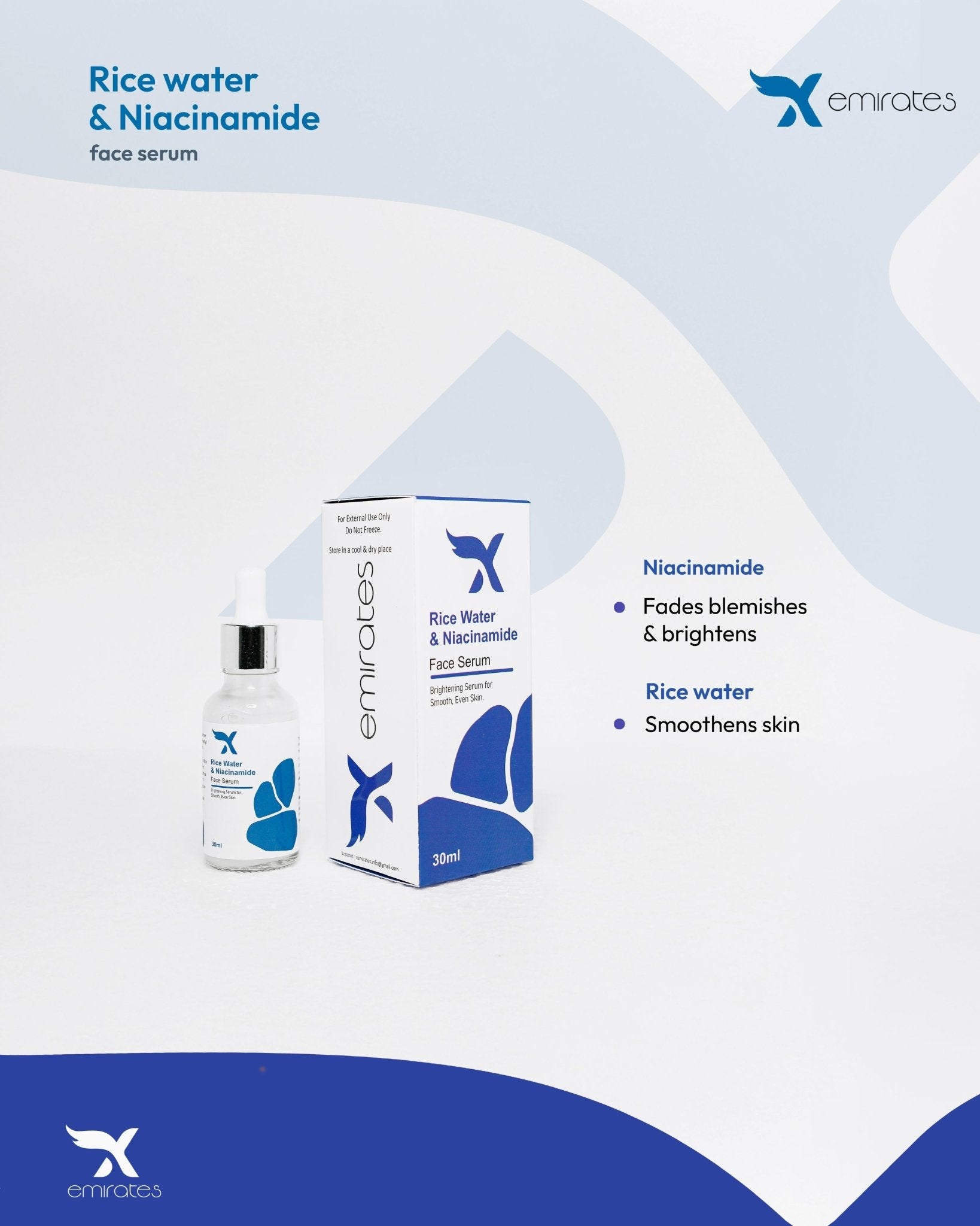 Xemirates Rice Water + Niacinamide Face serum Xemirates Rice Water + Niacinamide Face serum - cosmeticsin