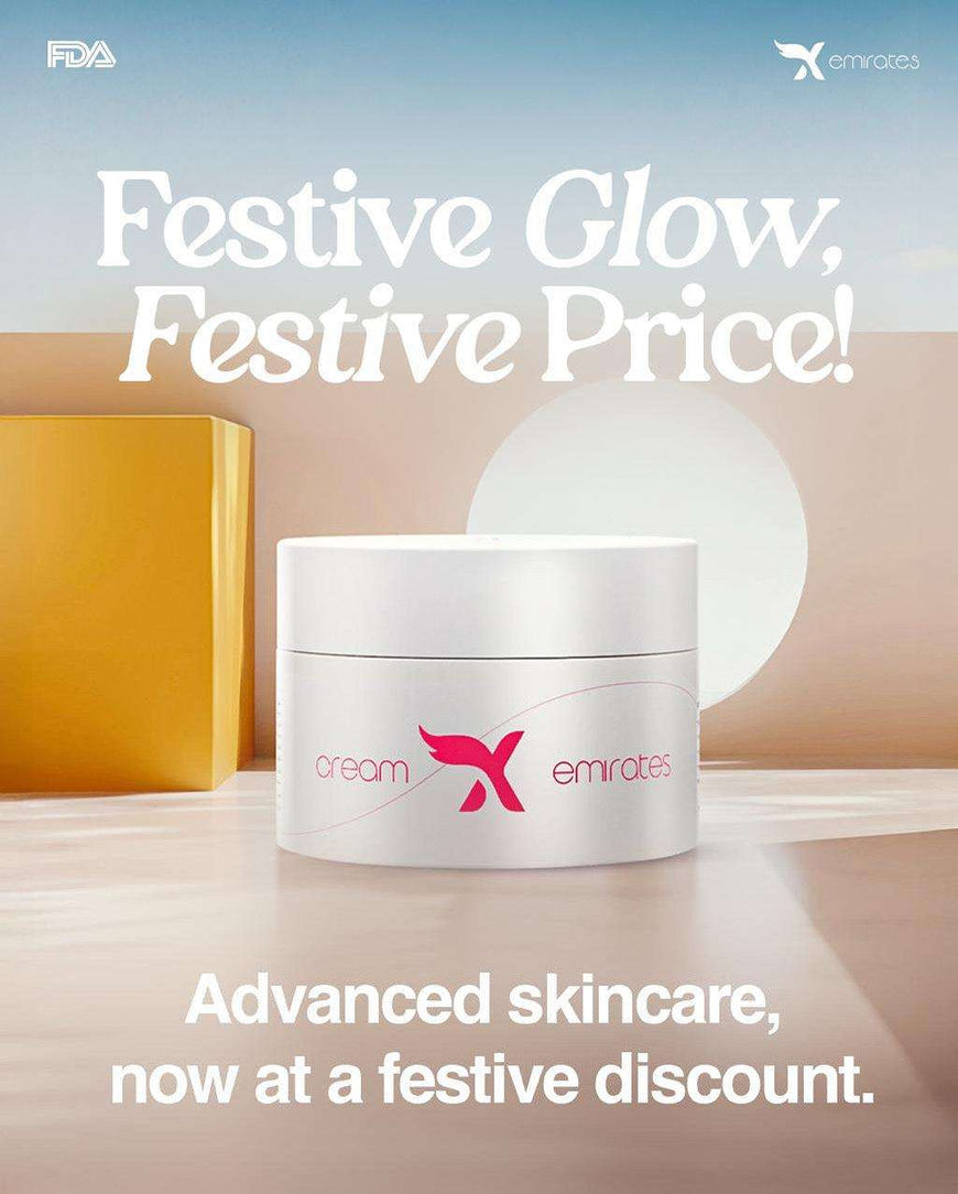 Cream X Emirates luxury face whitening cream with camel milk, saffron, and gold for brightening and nourishing Indian skin