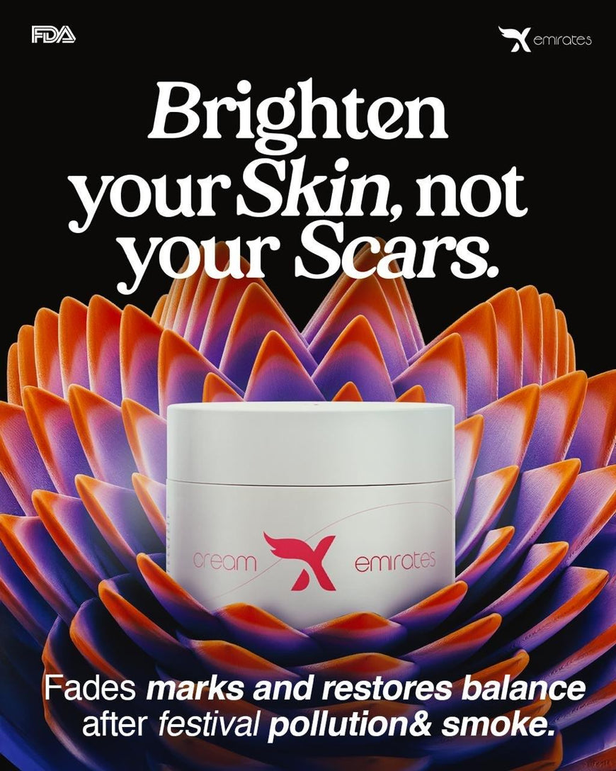 Cream X Emirates face whitening cream with camel milk, saffron, and gold for brightening and nourishing skin