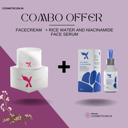 Facecream + Ricewater and niacinamide faceserum