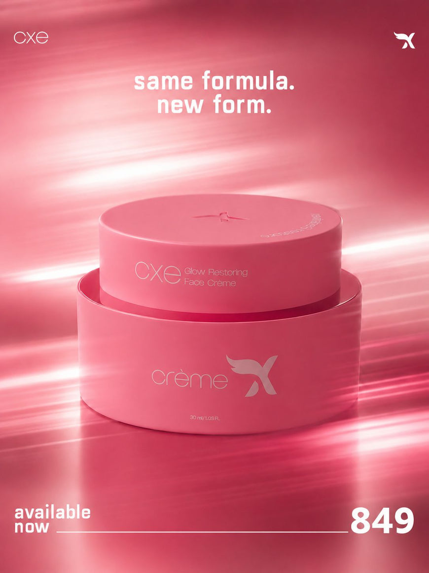 Cream X Emirates luxury face cream jar with camel milk, saffron, and gold particles for brightening and nourishing Indian skin