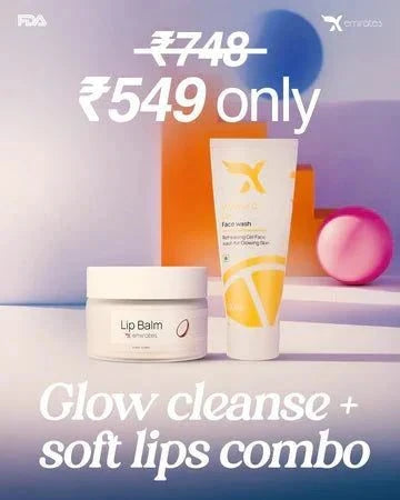 XEMIRATES lip balm with shea butter and vitamin C gel face wash combo