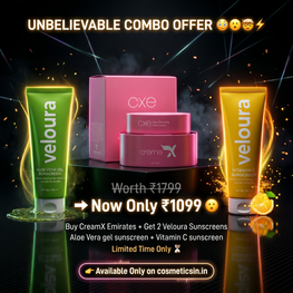Creamxemirates Brightening Cream with Veloura Aloe Vera and Vitamin C Sunscreens combo for glowing, protected skin
