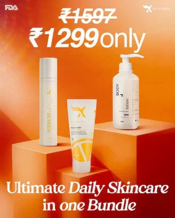 Sunscreen vitamin c gel face wash body whitening lotion combo pack