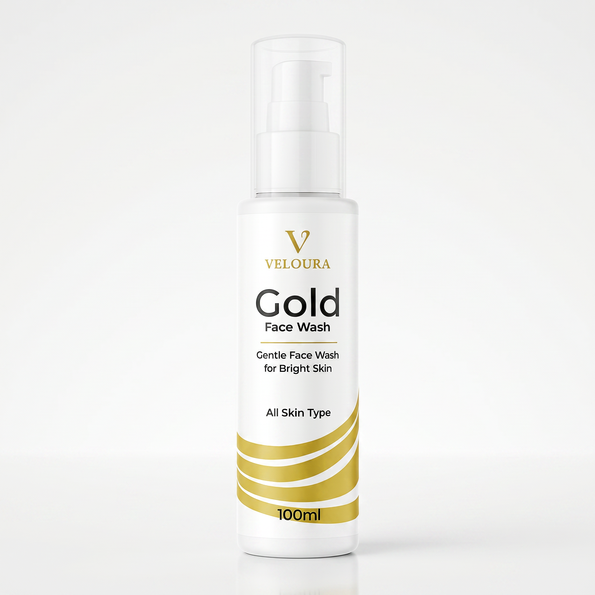Veloura Gold Facewash bottle for deep cleansing and skin brightening