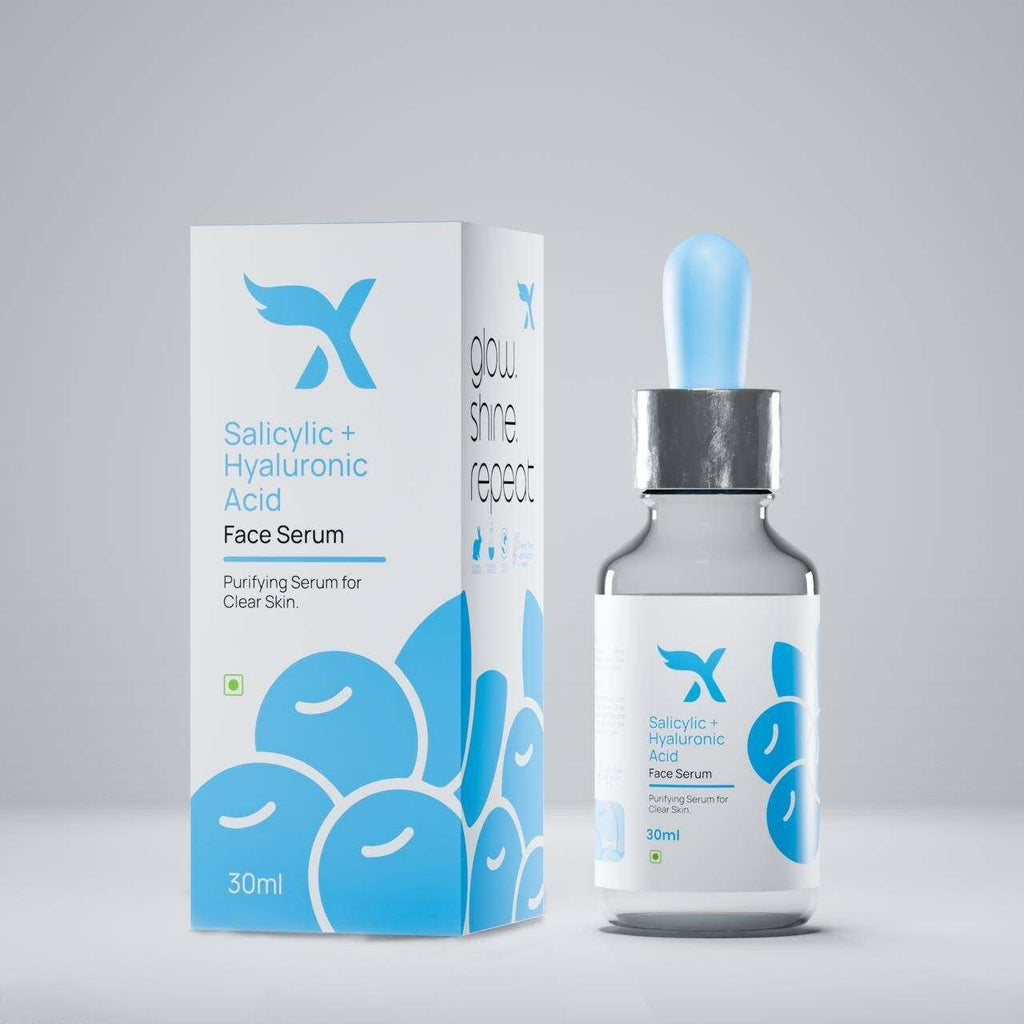 Xemirates Clear & Hydrate Face Serum bottle with Salicylic and Hyaluronic Acid for clear, hydrated skin