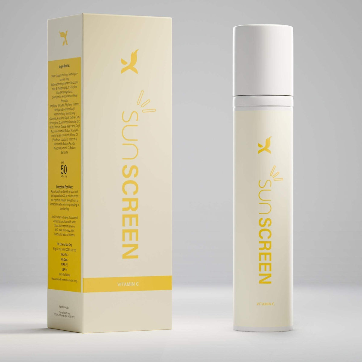 Xemirates Sunscreen + Moisturizer SPF 50 bottle with hydrating and broad-spectrum sun protection benefits