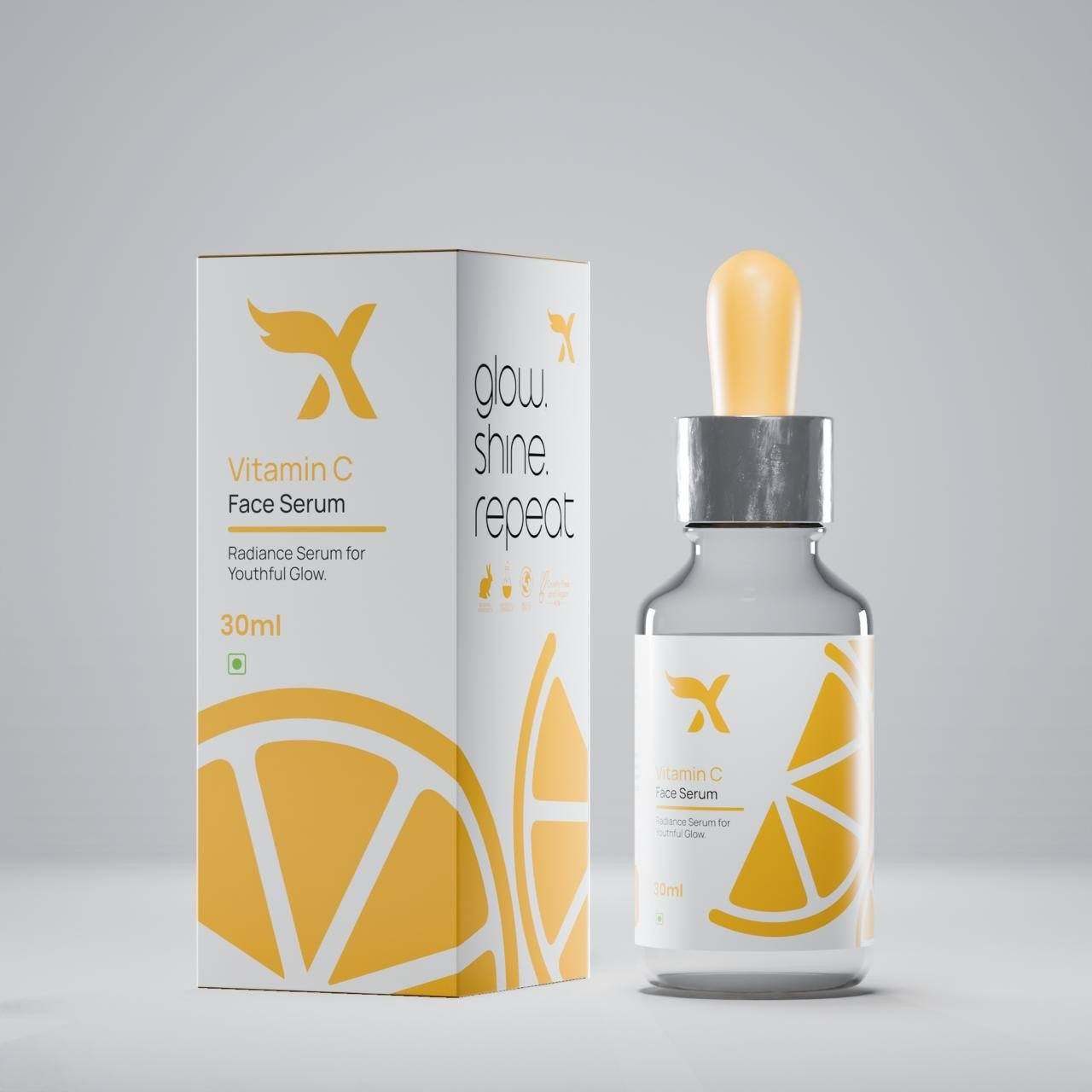 Xemirates Vitamin C Serum bottle with dropper, highlighting glow-boosting skincare benefits